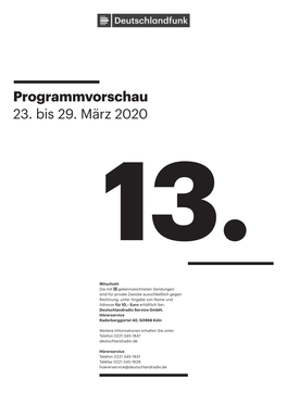 Programmvorschau 23