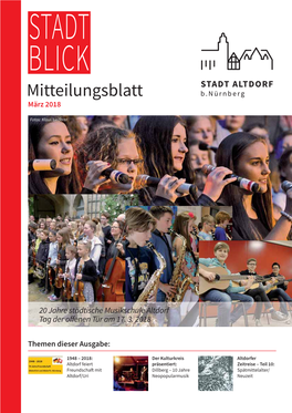 STADT BLICK Mitteilungsblatt März 2018