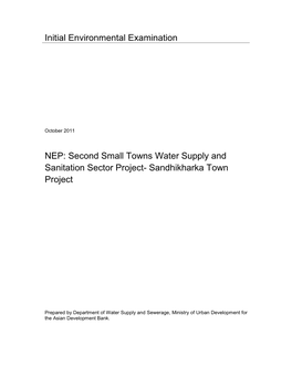 41022-022: Second Small Towns Water Supply and Sanitation Sector