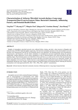 Bacterial Community, Influencing Factors, and Potential Health Effects