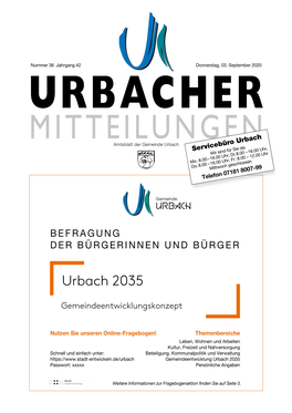 Urbach 2035 Urbach 2035