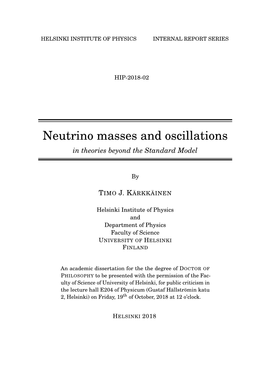 Neutrino Masses and Oscillations in Theories Beyond the Standard Model