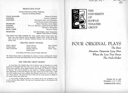 Four Original Plays