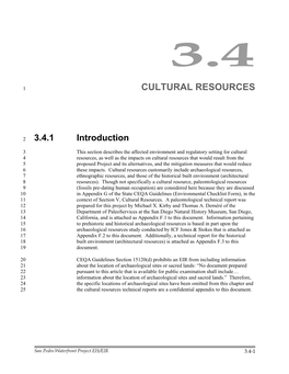 3.4 Cultural Resources