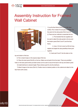 Assembly Instruction for Framed Wall Cabinet