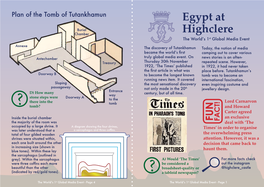 Egypt at Highclere the Official Opening of the Burial Chamber