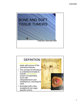 Bone and Soft Tissue Tumors