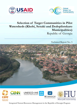 Report on Identification/Selection of Target Communities in Pilot