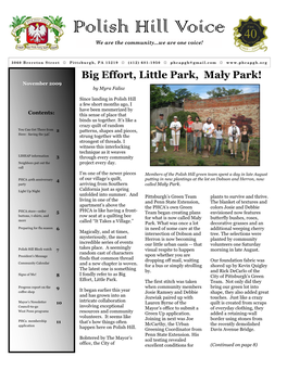 PH Voice Nov 2009 Newsletter