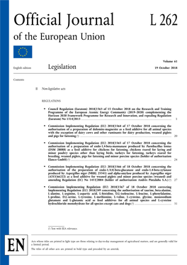 Official Journal L 262 of the European Union