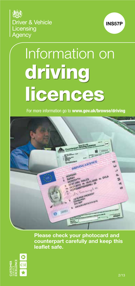 Driving Licences for More Information Go To