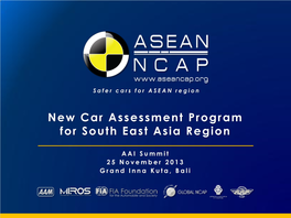 New Car Assessment Program for South East Asia Region