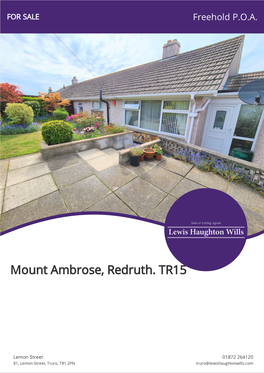 Mount Ambrose, Redruth. TR15