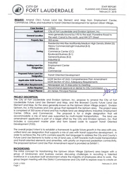 City of Fort Lauderdale Uptown Urban Village Land Use Plan Amendment