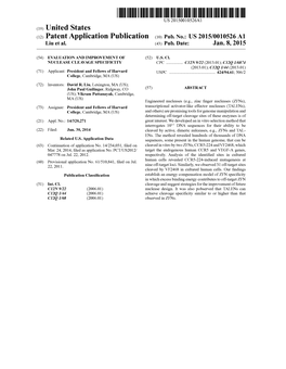 (12) Patent Application Publication (10) Pub. No.: US 2015/0010526 A1 Liu Et Al