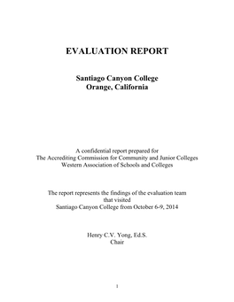 Evaluation Report