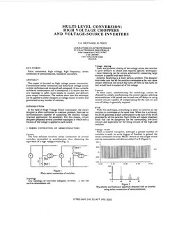 High Voltage Choppers and Voltage-Source Inverters