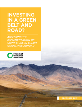 Investing in a Green Belt and Road?