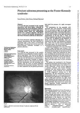 Pituitary Adenomapresenting As the Foster-Kennedy Syndrome