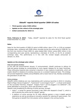 Chiffre D'affaires Q4 2000-2001