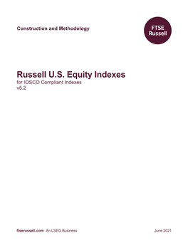Russell US Equity Indexes Do Not Take Account of ESG Factors in the Index Design