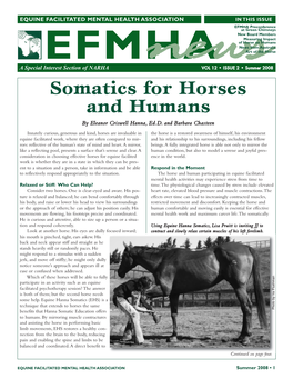 Somatics for Horses and Humans by Eleanor Criswell Hanna, Ed.D