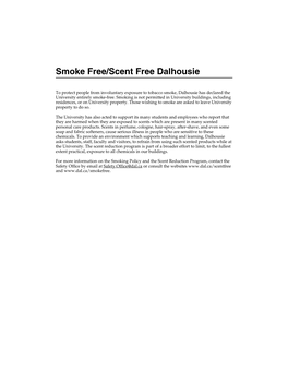 Smoke Free/Scent Free Dalhousie