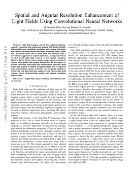 Spatial and Angular Resolution Enhancement of Light Fields Using Convolutional Neural Networks M