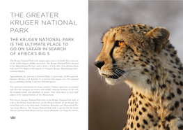 The Greater Kruger National Park