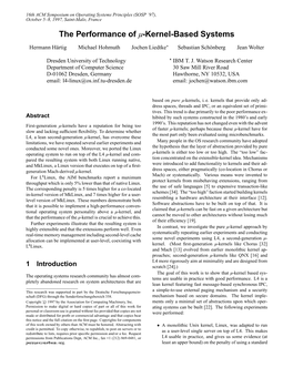 The Performance of Μ-Kernel-Based Systems