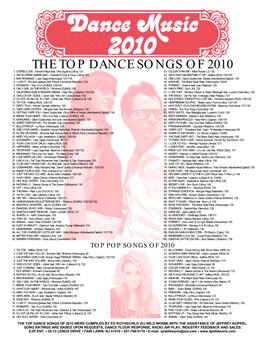 The Top Dance Songs of 2010 1