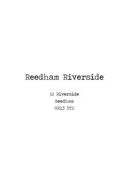 Reedham Riverside