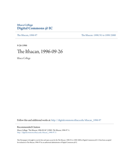 The Ithacan, 1996-09-26