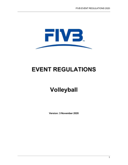 EVENT REGULATIONS Volleyball