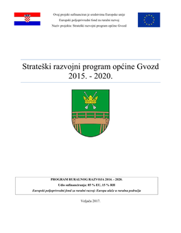 Strateški Razvojni Program Općine Gvozd 2015. - 2020