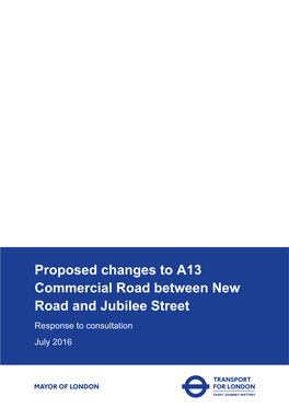A13 Commercial Road Consultation Report V04.Pdf