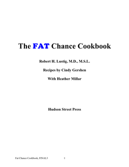 FAT Chance Cookbook