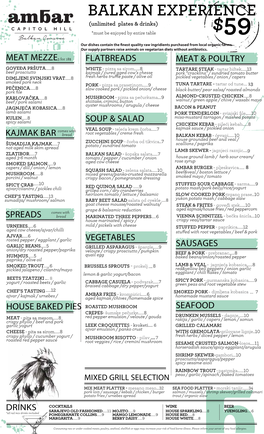 Dinner Menu 59