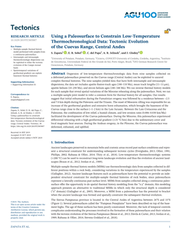 Using a Paleosurface to Constrain Low‐Temperature Thermochronological Data