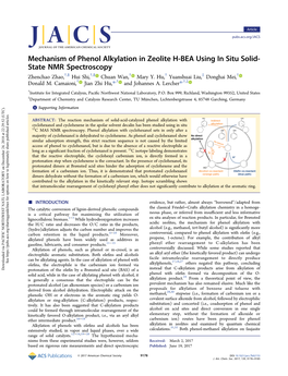 Mechanism of Phenol Alkylation in Zeolite H-BEA Using in Situ