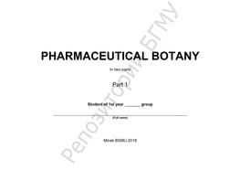 Pharmaceutical Botany