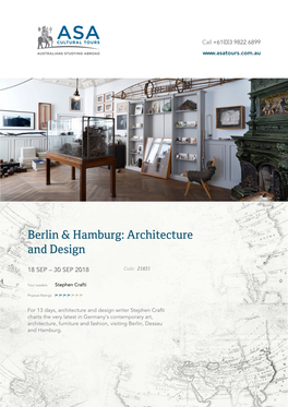 Berlin & Hamburg: Architecture and Design