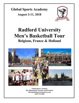 Radford University Men's Basketball Tour