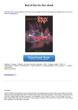 Best-Of-Styx.Pdf