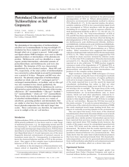 Photoinduced Decomposition of Trichloroethylene on Soil