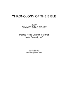 Chronology of the Bible