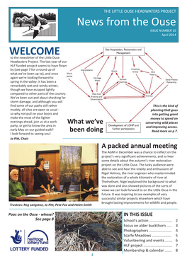 News from the Ouse ISSUE NUMBER 10 April 2014