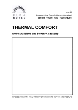 Thermal Comfort