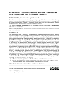 An Embedding of the Relational Paradigm in an Array Language with Rank-Polymorphic Unification