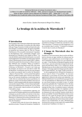 Le Bradage De La Médina De Marrakech ?